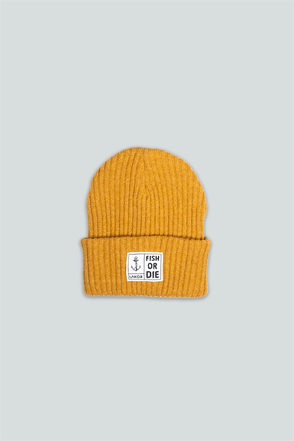 Lakor Fish Or Die Beanie - Yellow